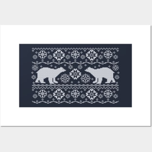 Polar bears jacquard Posters and Art